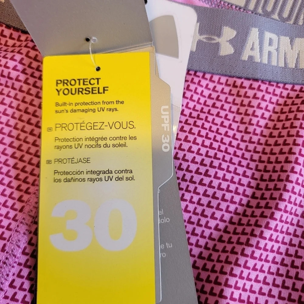 Under Armour Capri Girls YXL Pink Barbiecore Gymnastics Yoga Workout NWT - Picture 8 of 11
